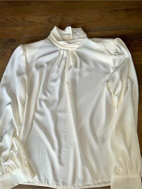 Vintage PS Illustrations Ivory Silk Turtleneck